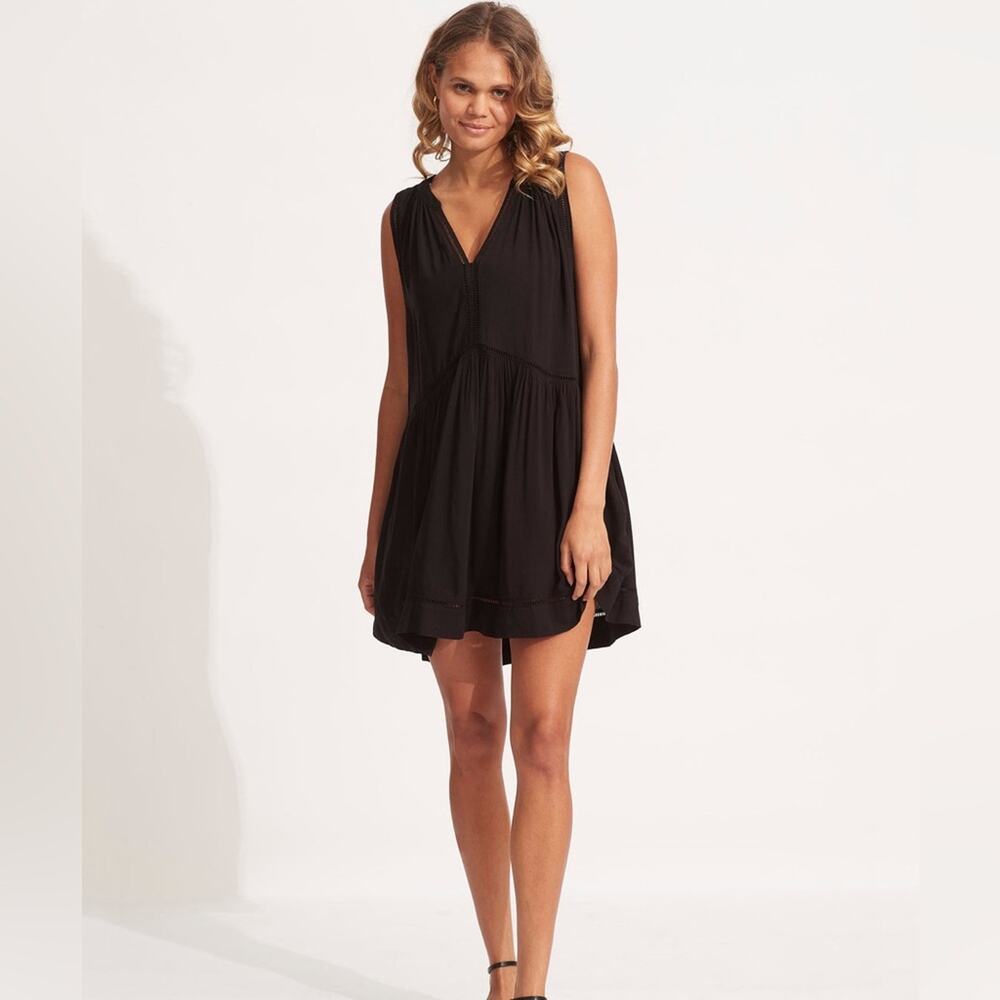 Seafolly Ladder Detail Black Dress Size XS